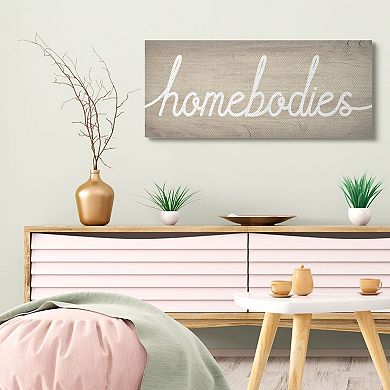Stupell Home Decor Rustic Homebodies Phrase Distressed Wood Pattern Wall Decor