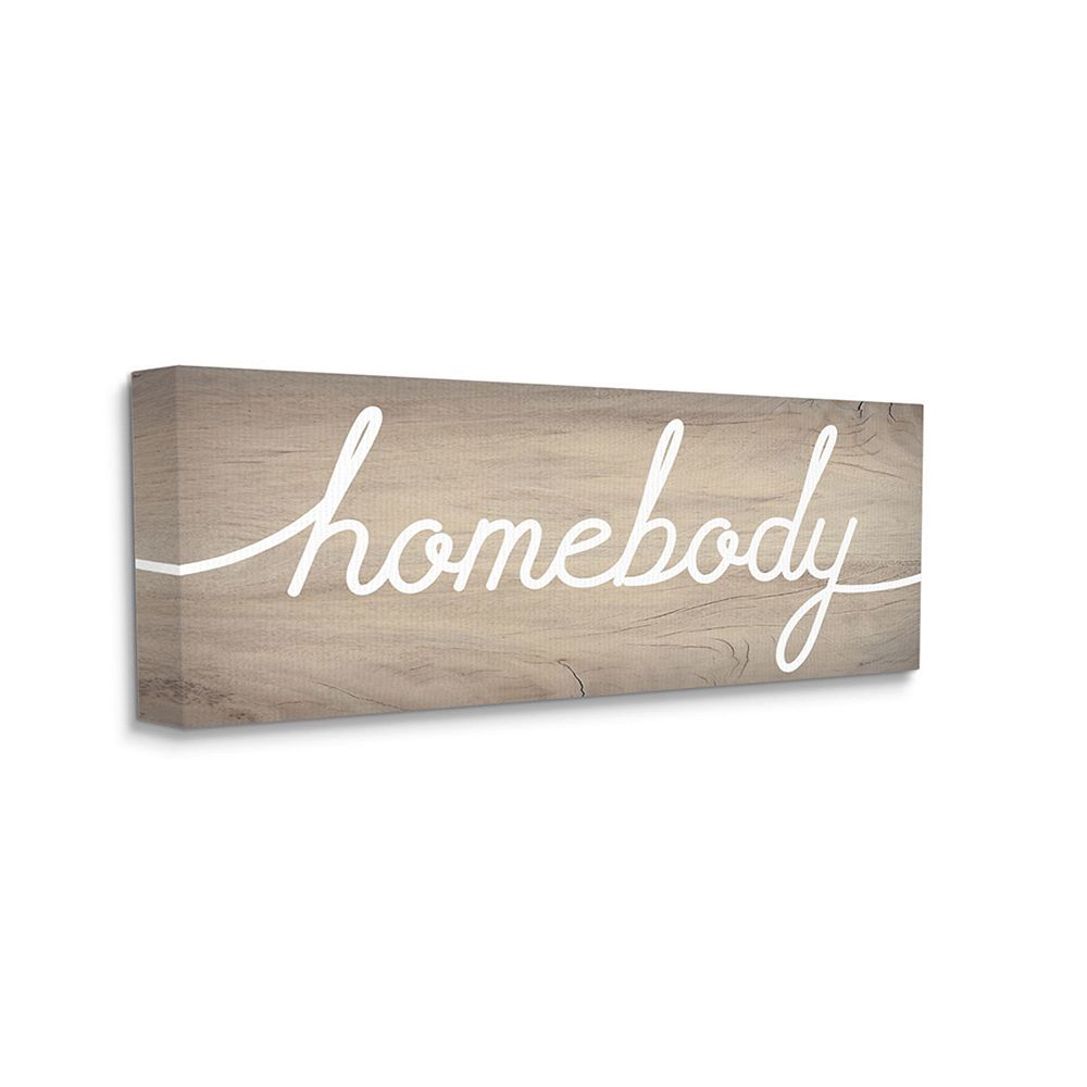 Stupell Home Decor Homebody Phrase Cursive Text Wall Decor