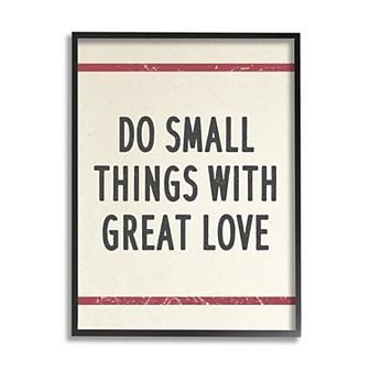 Stupell Home Decor Do Small Things With Great Love Red Bistro Stripe Wall Decor