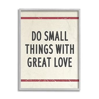 Stupell Home Decor Do Small Things With Great Love Red Bistro Stripe Wall Decor