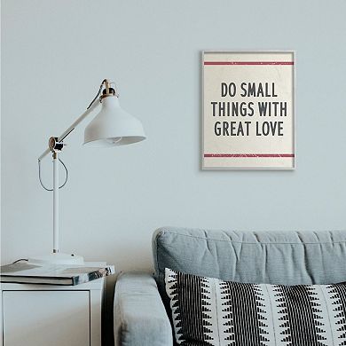 Stupell Home Decor Do Things With Great Love Red Bistro Stripe Wall Decor