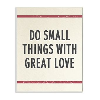 Stupell Home Decor Do Small Things With Great Love Red Bistro Stripe Wall Decor