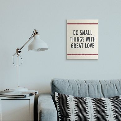 Stupell Home Decor Do Things With Great Love Red Bistro Stripe Wall Decor