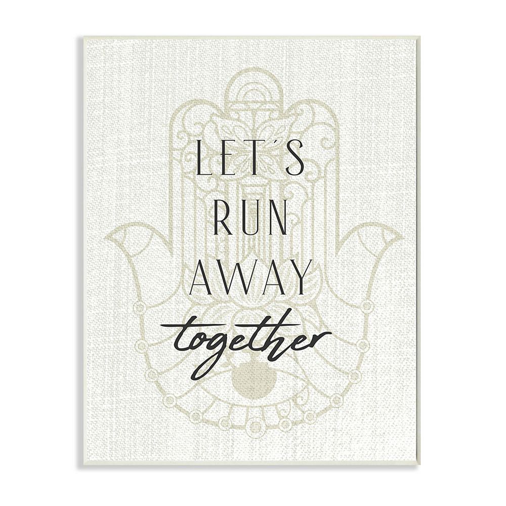 Stupell Home Decor Runaway Together Quote Plaque Wall Decor