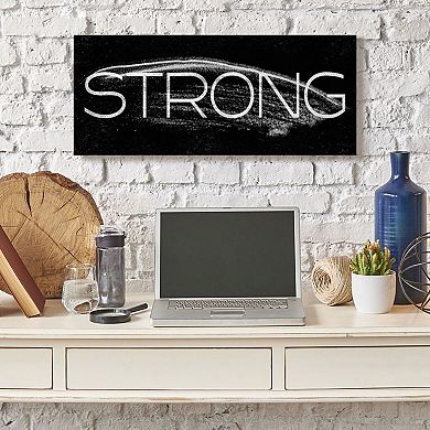 Stupell Home Decor Strong Phrase Bold Typography Paint Stroke Inspired Wall Decor
