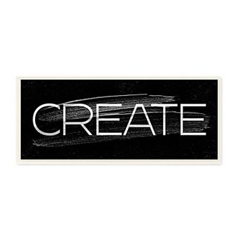 Stupell Home Decor "Create" Text Paint Stroke Inspired Framed Wall Decor