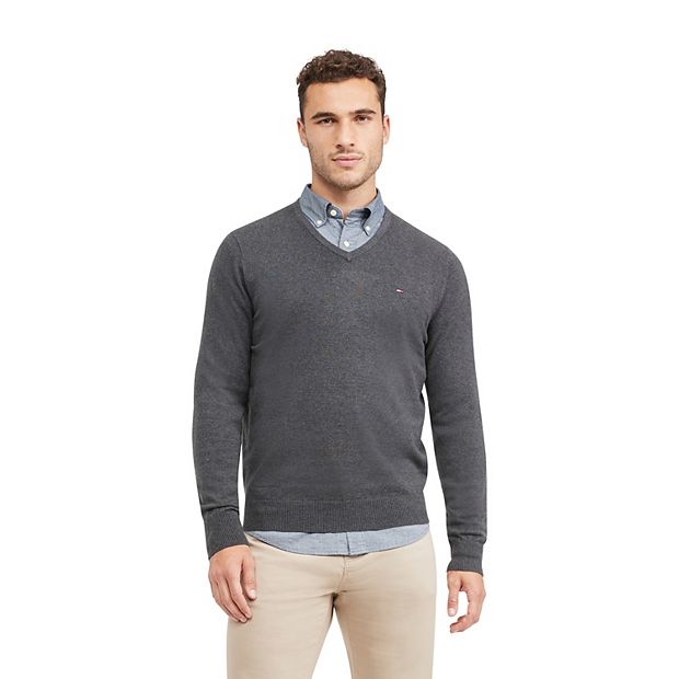 Tommy hilfiger mens v cheap neck jumper