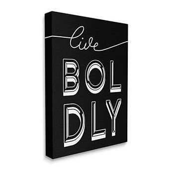 Stupell Home Decor "Live Boldly" Unique Typography Wall Decor