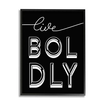 Stupell Home Decor "Live Boldly" Unique Pop Typography Wall Decor