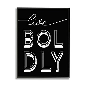 Stupell Home Decor "Live Boldly" Unique Pop Typography Wall Decor