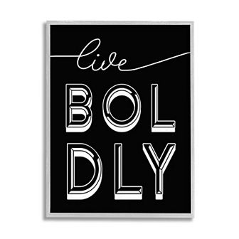 Stupell Home Decor "Live Boldly" Unique Pop Typography Wall Decor