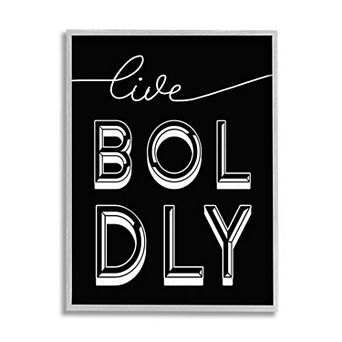 Stupell Home Decor "Live Boldly" Unique Pop Typography Wall Decor