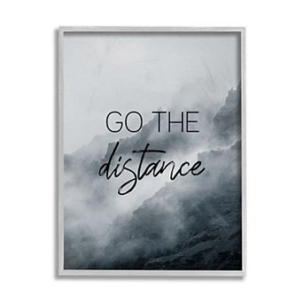 Stupell Home Decor "Go The Distance" Phrase Framed Wall Decor