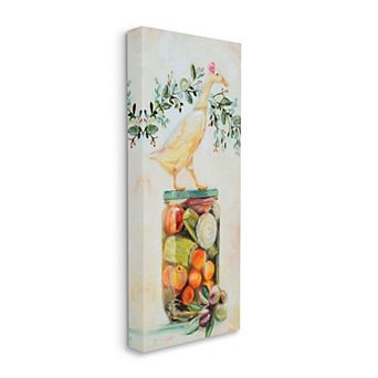 Stupell Home Decor Female Goose Vegetable Jar Kitchen Canvas Wall Art