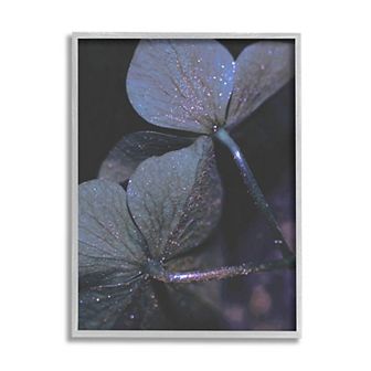 Stupell Home Decor Dark Tone Glittered Clover Petals Framed Wall Art