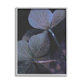 Stupell Home Decor Dark Tone Glittered Clover Petals Framed Wall Art