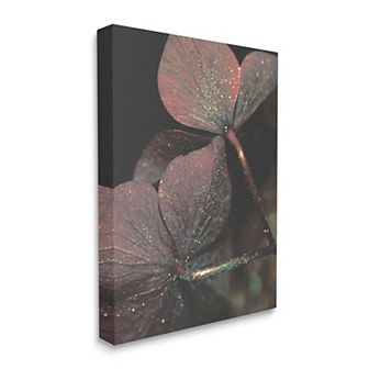 Stupell Home Decor Warm Tone Glittered Clover Canvas Wall Art