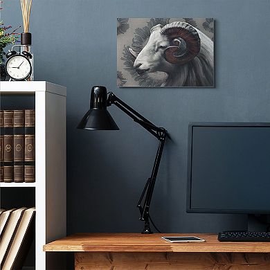 Stupell Home Decor Big Horn Ram Portrait Canvas Wall Art
