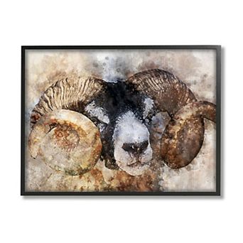 Stupell Home Decor Big Horned Ram Dreamlike Framed Wall Art