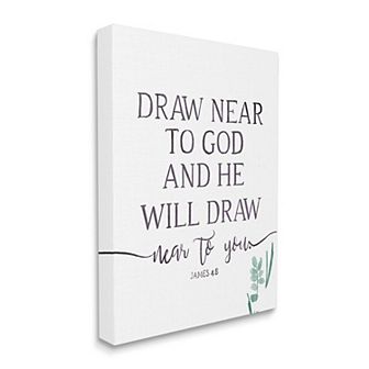 Stupell Home Decor He Will Draw Near Canvas Wall Art