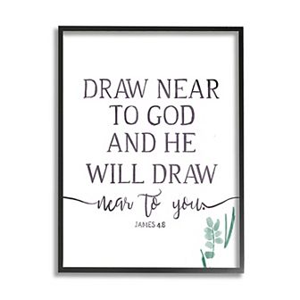 Stupell Home Decor He Will Draw Near Framed Wall Art