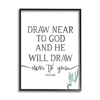 Stupell Home Decor He Will Draw Near Framed Wall Art