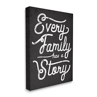 Stupell Home Decor Every Family Story Canvas Wall Art