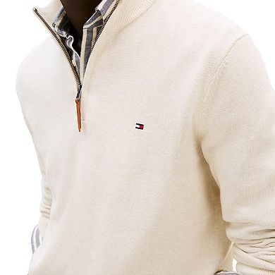 Men's Tommy Hilfiger Combed-Cotton Quarter-Zip Sweater