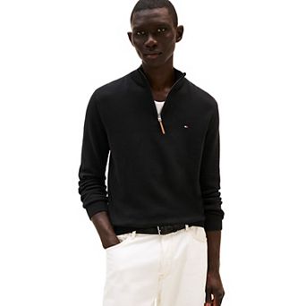 Men's Tommy Hilfiger Combed-Cotton Quarter-Zip Sweater