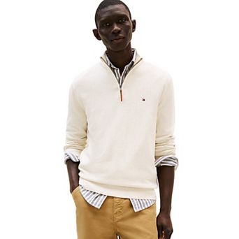 Men's Tommy Hilfiger Combed-Cotton Quarter-Zip Sweater