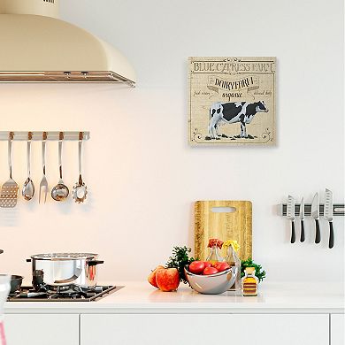 Stupell Home Decor Rustic Dairy Farm Cow Canvas Wall Art