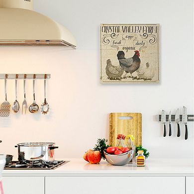 Stupell Home Decor Farm Chicken Eggs Canvas Wall Art