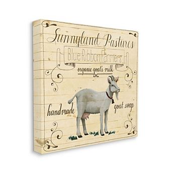 Stupell Home Decor Rustic Farm Goat Canvas Wall Art