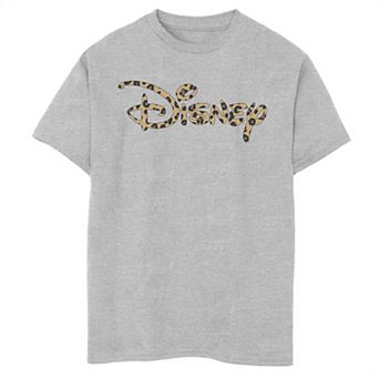 Disney's Boys 6-20 Logo Leopard Fill Graphic Tee