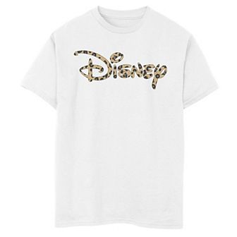 Disney's Boys 8-20 Logo Leopard Fill Graphic Tee