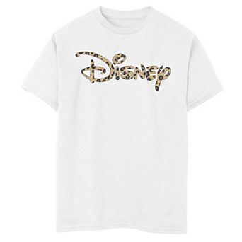 Disney's Boys 6-20 Logo Leopard Fill Graphic Tee