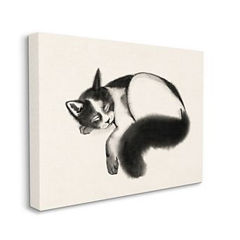 Stupell Home Decor Relaxed Pet Cat Canvas Wall Art