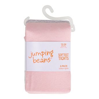 Baby & Toddler Girl Jumping Beans® 2-Pack Pink & Gray Softest Tights