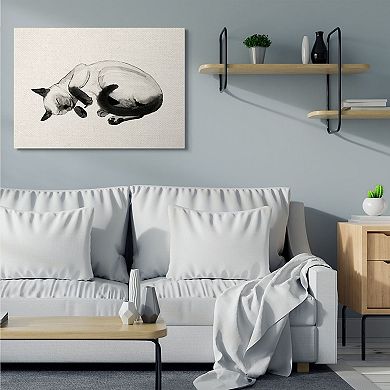 Stupell Home Decor Siamese Cat Nap Canvas Wall Art