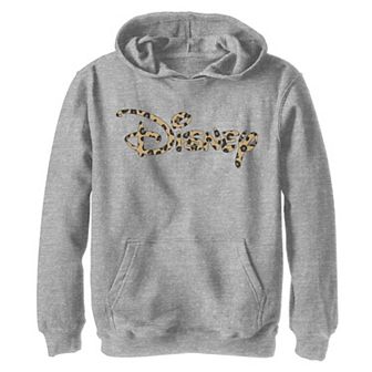 Disney's Boys 8-20 Logo Leopard Fill Graphic Fleece Hoodie