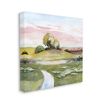 Stupell Home Decor Hillside Sunset Landscape Canvas Wall Art