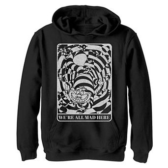 Disney's Alice In Wonderland Boys 8-20 Cheshire Cat We're All Mad Here Graphic Fleece Hoodie