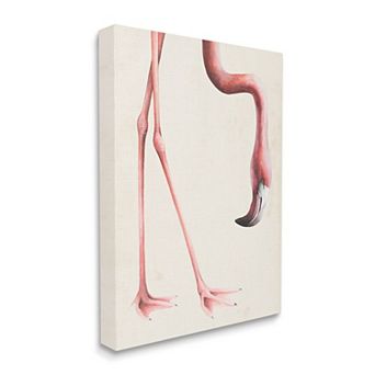 Stupell Home Decor Pink Flamingo Bending Feet Canvas Wall Art