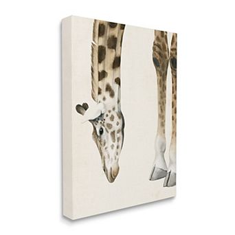 Stupell Home Decor Giraffe Grazing Safari Canvas Wall Art