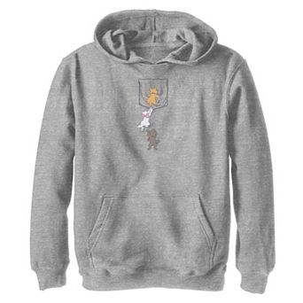 Disney's Aristocats Boys 8-20 Marie Toulouse Berlioz Kitten Pocket Graphic Fleece Hoodie