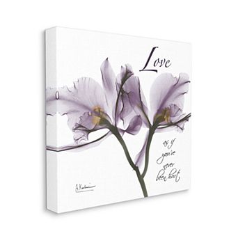Stupell Home Decor Love Never Hurt Orchid Canvas Wall Art