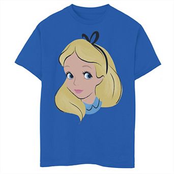 Disney's Alice In Wonderland Boys 6-20 Alice Big Face Graphic Tee