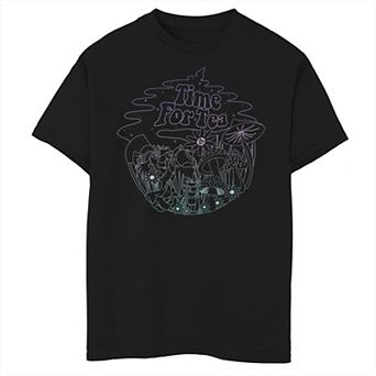 Disney's Alice In Wonderland Boys 6-20 Mad Hatter Time For Tea Line Art Graphic Tee