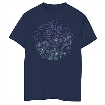 Disney's Alice In Wonderland Boys 8-20 Mad Hatter Time For Tea Line Art Graphic Tee