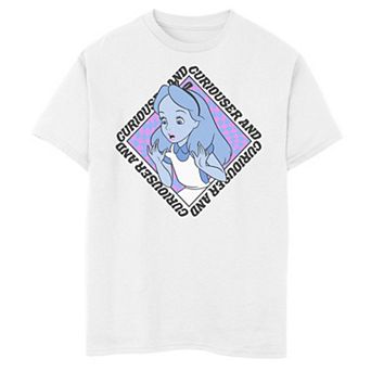 Disney's Alice In Wonderland Boys 8-20 Curiouser And Curiouser Box Up Graphic Tee
